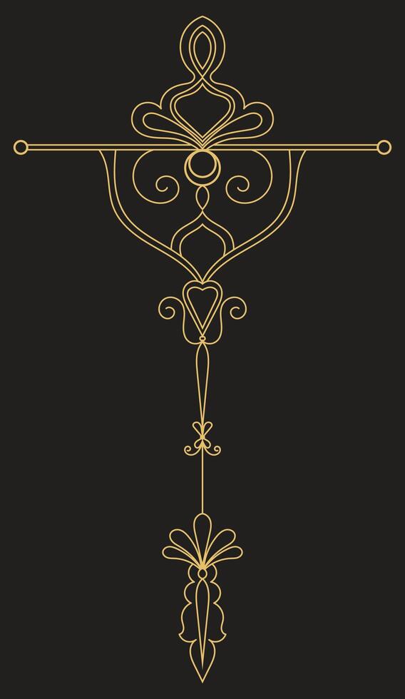 Abstract golden lines and vintage golden patterns, perfect for ornamental detailing. vector