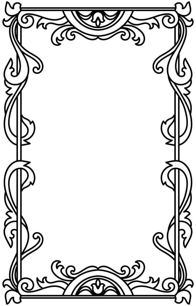Classic abstract frame with elegant black lines. vector