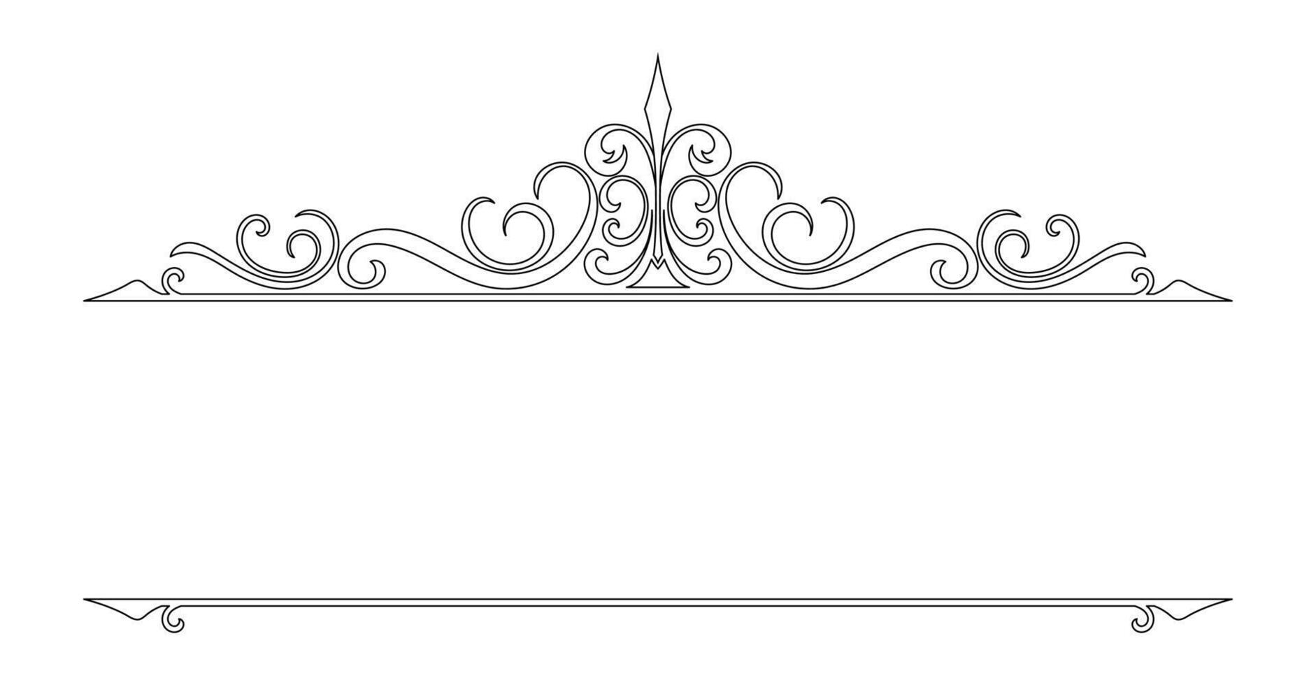 Classic Decorative Divider with Elegant Ornamental Frame. vector