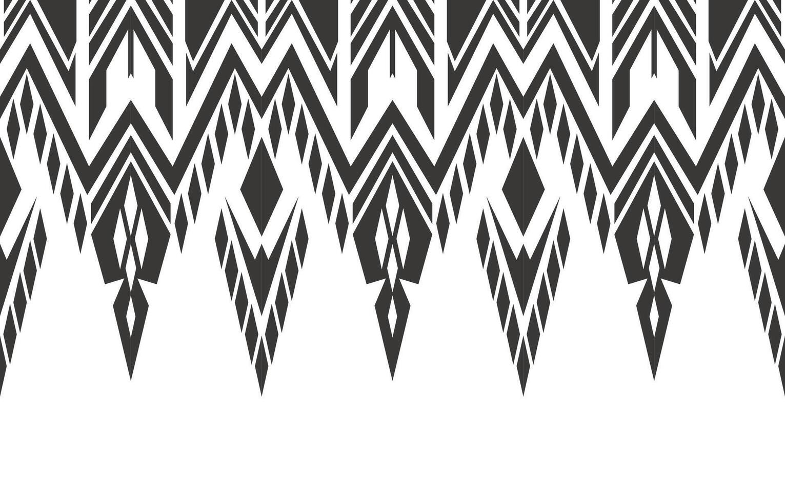 Monochrome tribal pattern, intricate geometric shapes for a striking look. vector