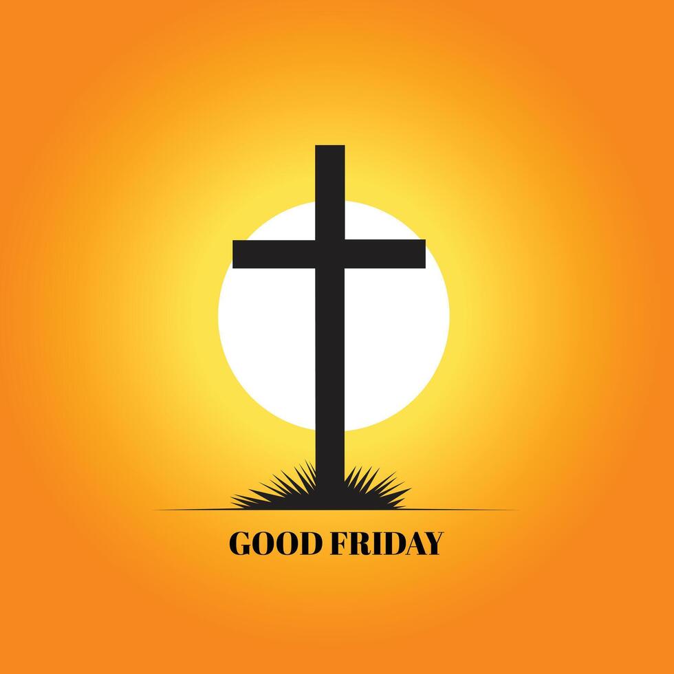 Holy week good friday holiday background for hope and faith vector