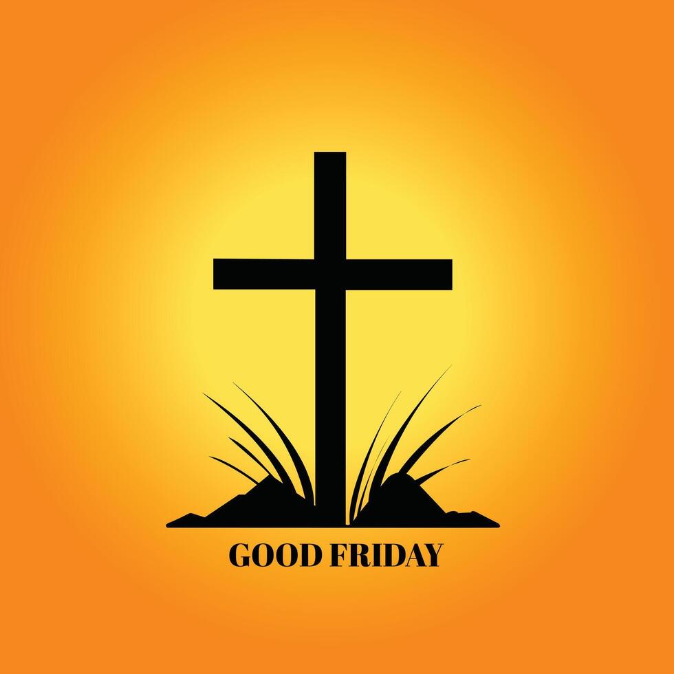 Faithful Good Friday Holiday Design of Hope and Grace vector
