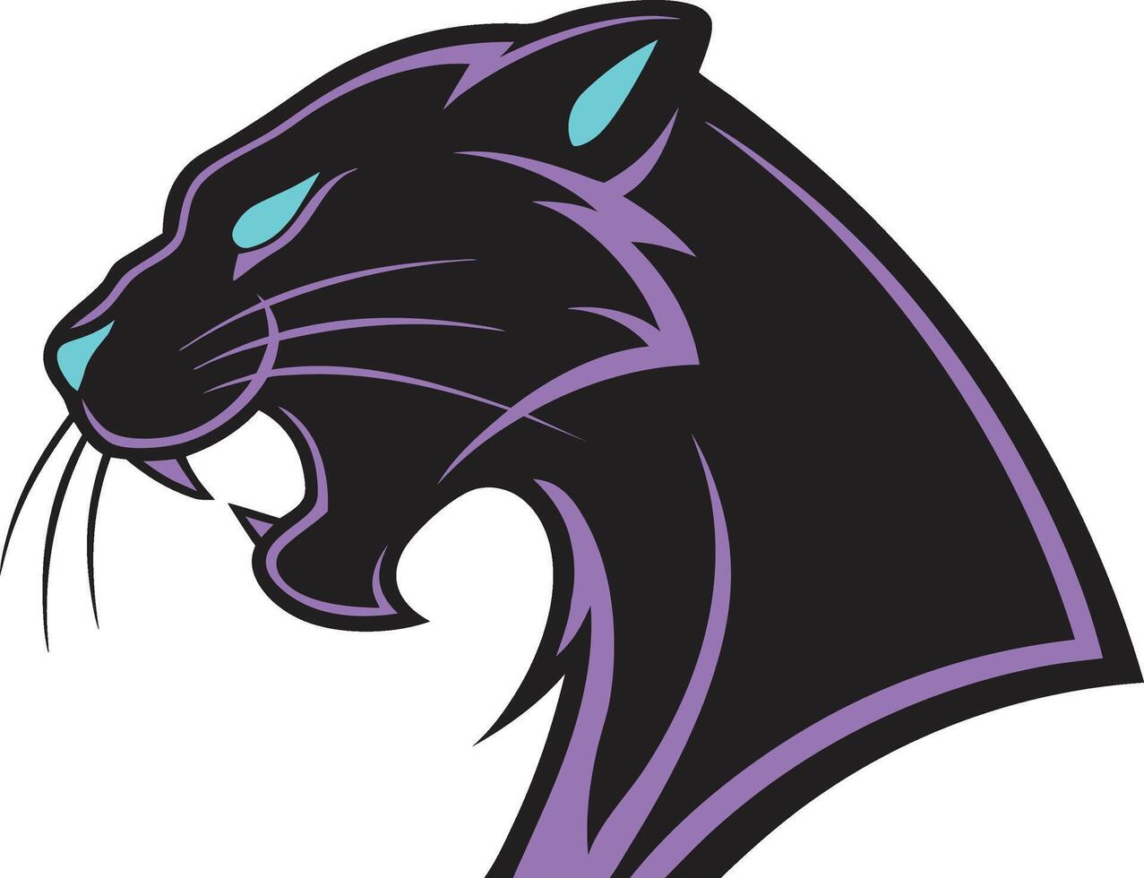 Dynamic Panther Head Graphic Design EPS File vector
