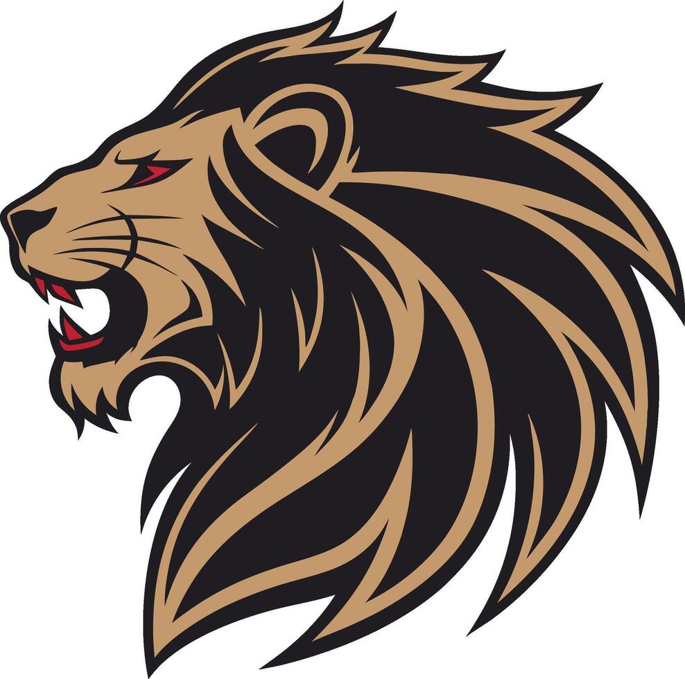 Strong lion Head Silhouette Logo EPS Download vector