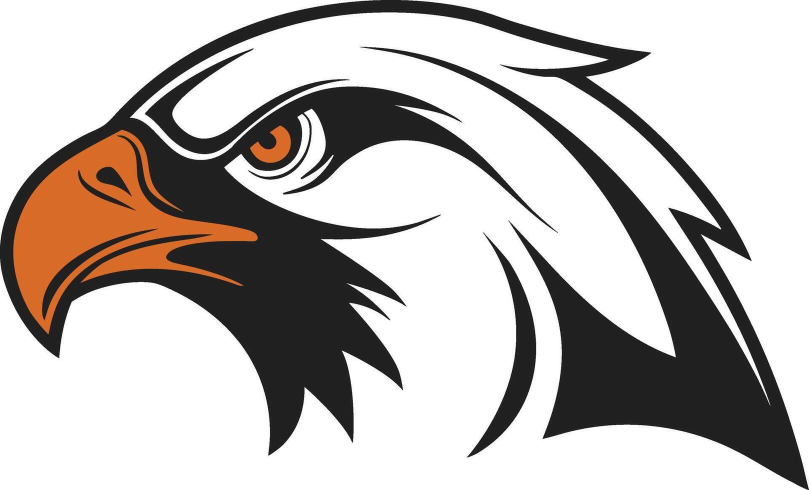 Strong Eagle Head Silhouette Logo EPS Download vector