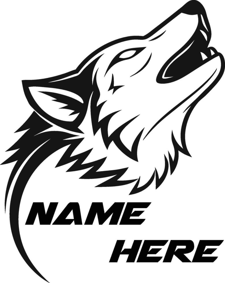 Dynamic wolf Head logo Graphic Design EPS File vector