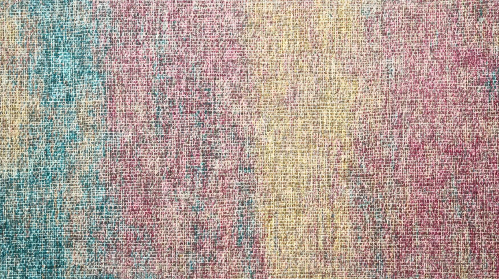 Textured fabric pattern with multicolor weave in pink, yellow and blue photo