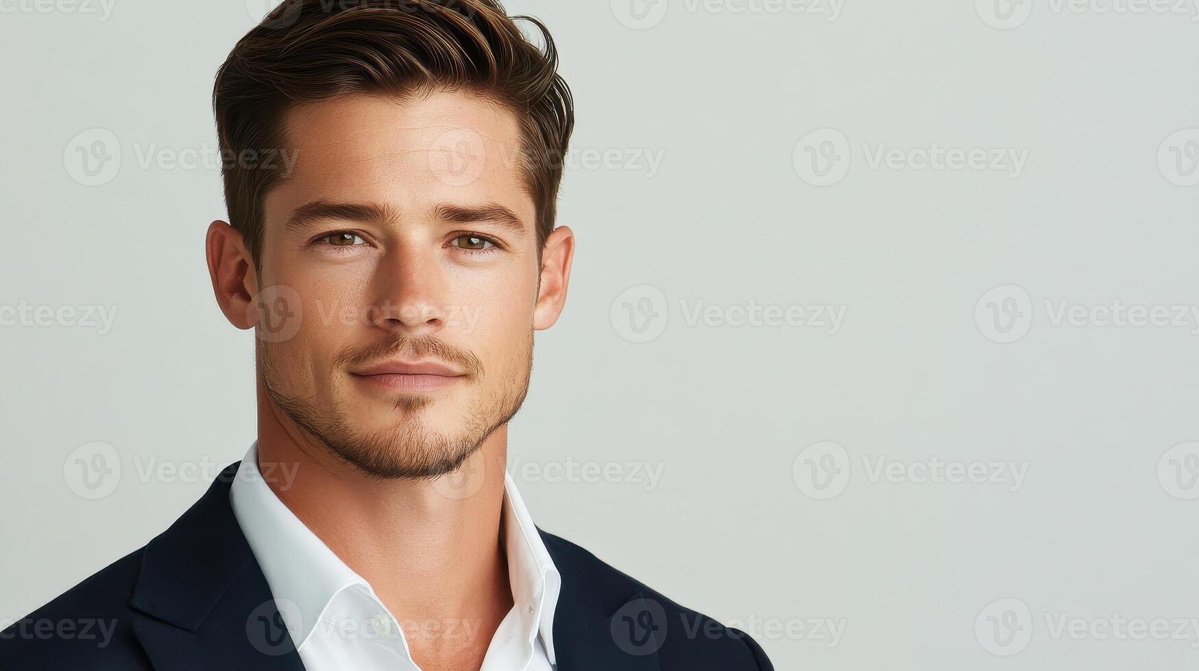 Portrait of a young man in business attire with a confident expression photo