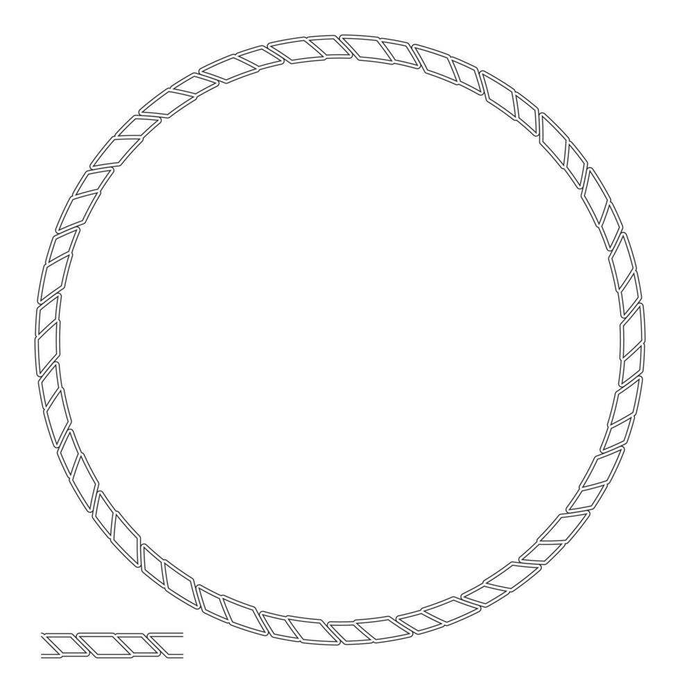 Elegant circular geometric frame design with intricate patterns, perfect for decorative, modern, and artistic use vector