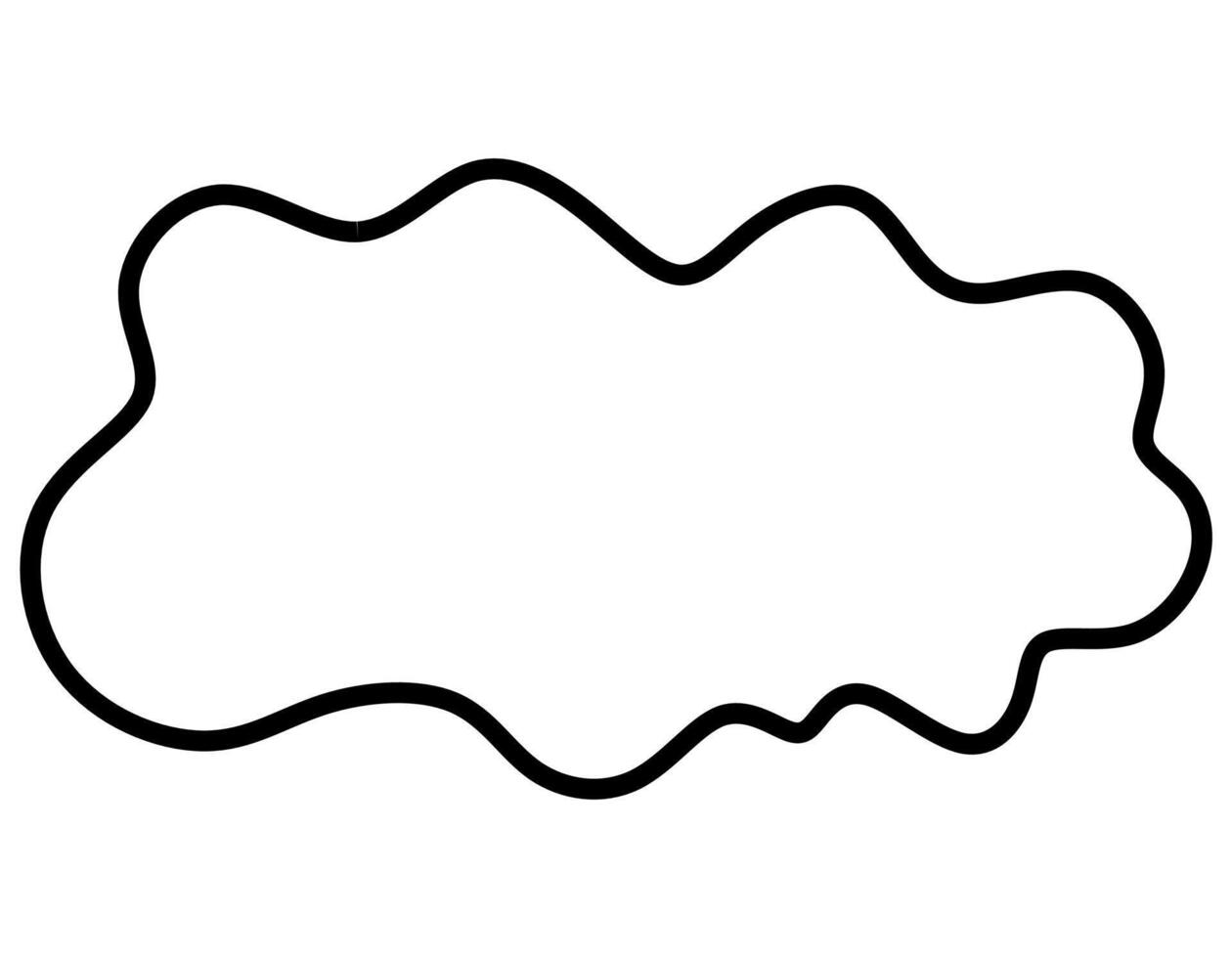 Cloud Outline Clip Art Design isolated on white background vector