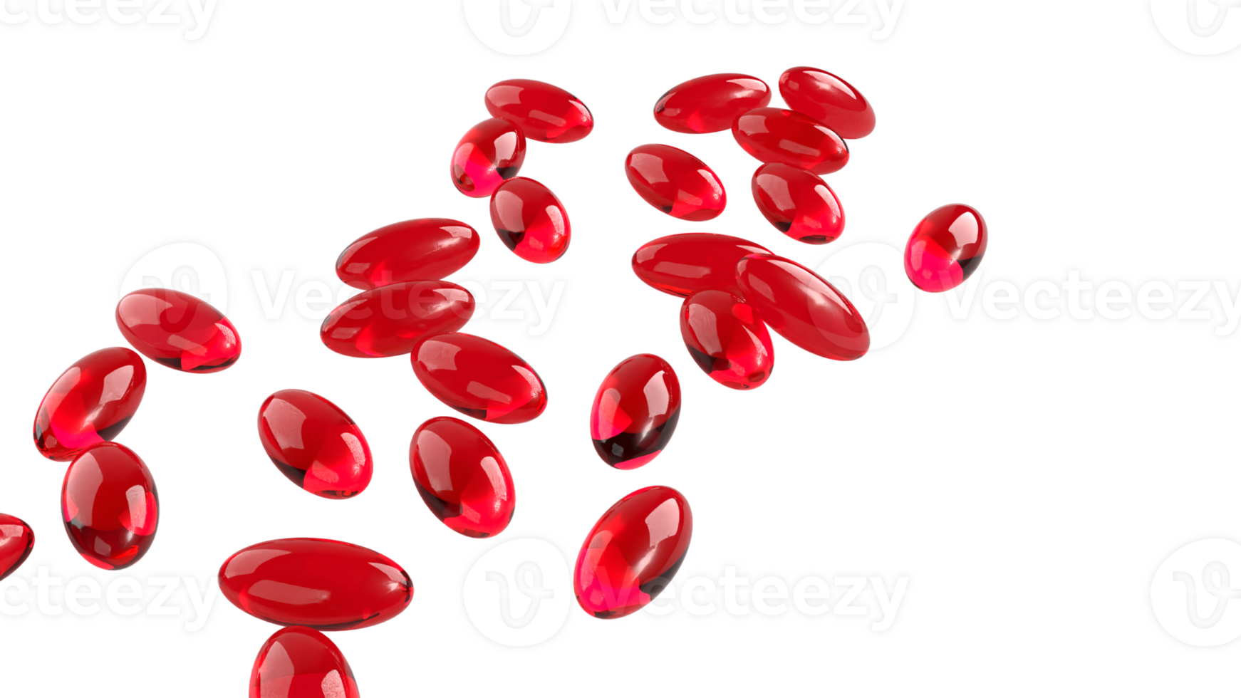 The Red pill for Astaxanthin or Heathy concept 3d Rendering. png