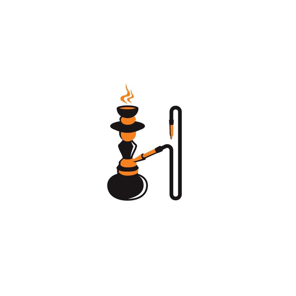Hookah and Letter H logo or icon design vector