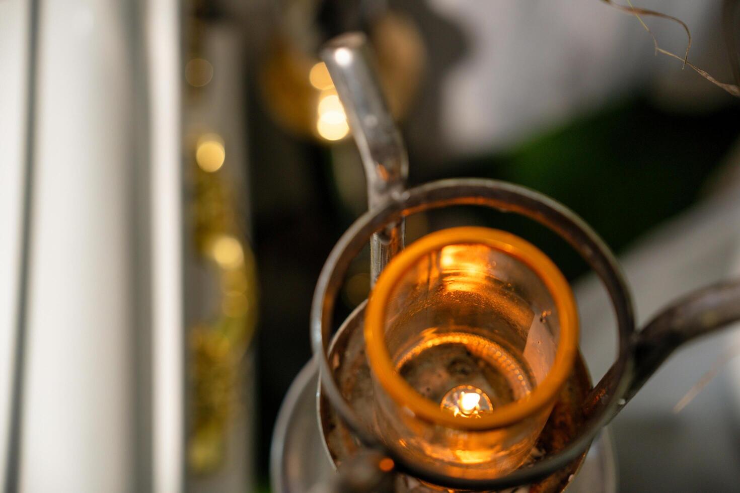 candle during a burial photo