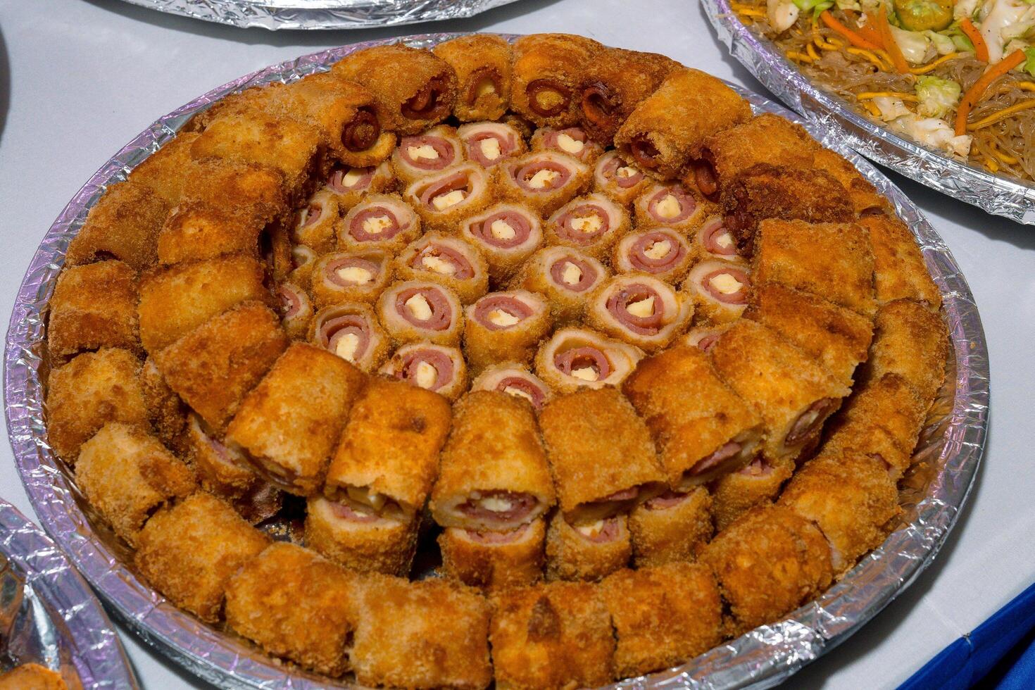 fried bread with ham and cheese photo