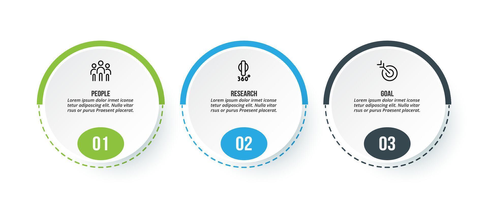 Circle infographic design. vector