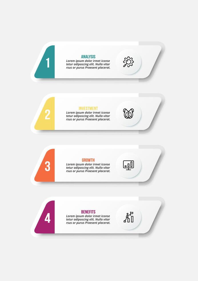 Workflow infographic design. vector
