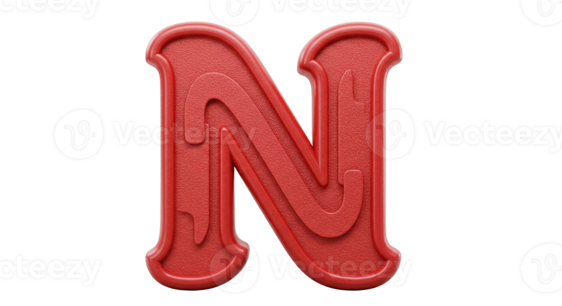 The letter n is made of red plastic png