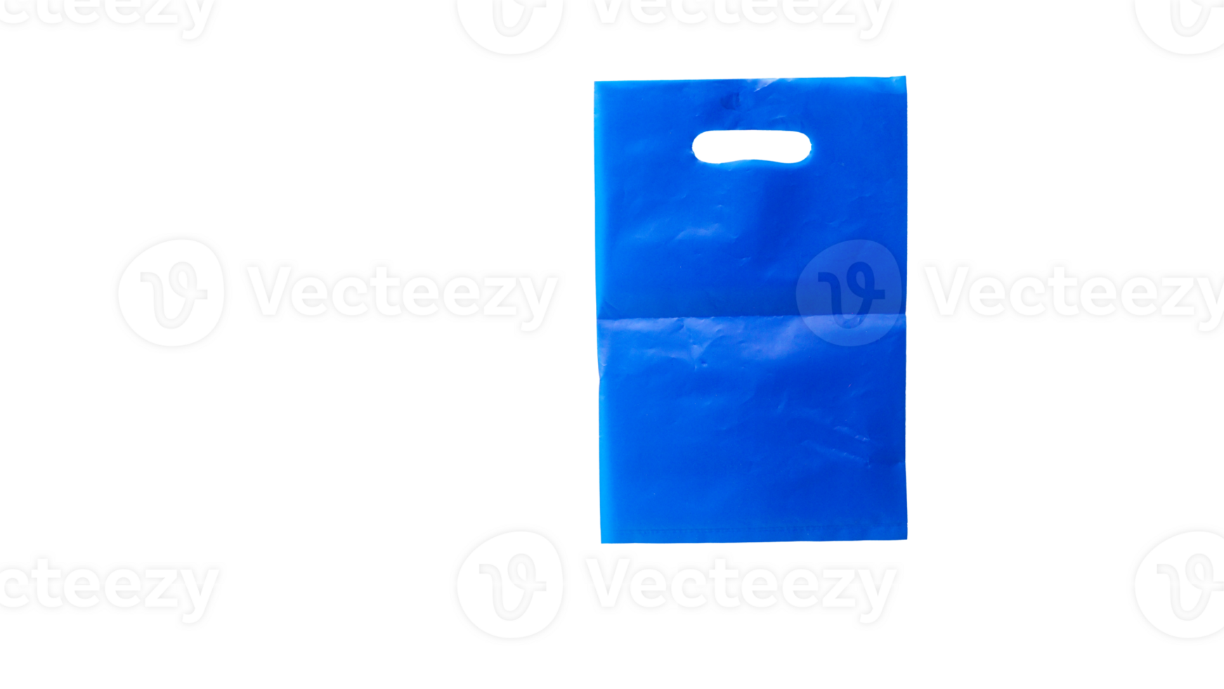 Blank Blue Plastic Bag Mock Up Isolated on Transparent Background png