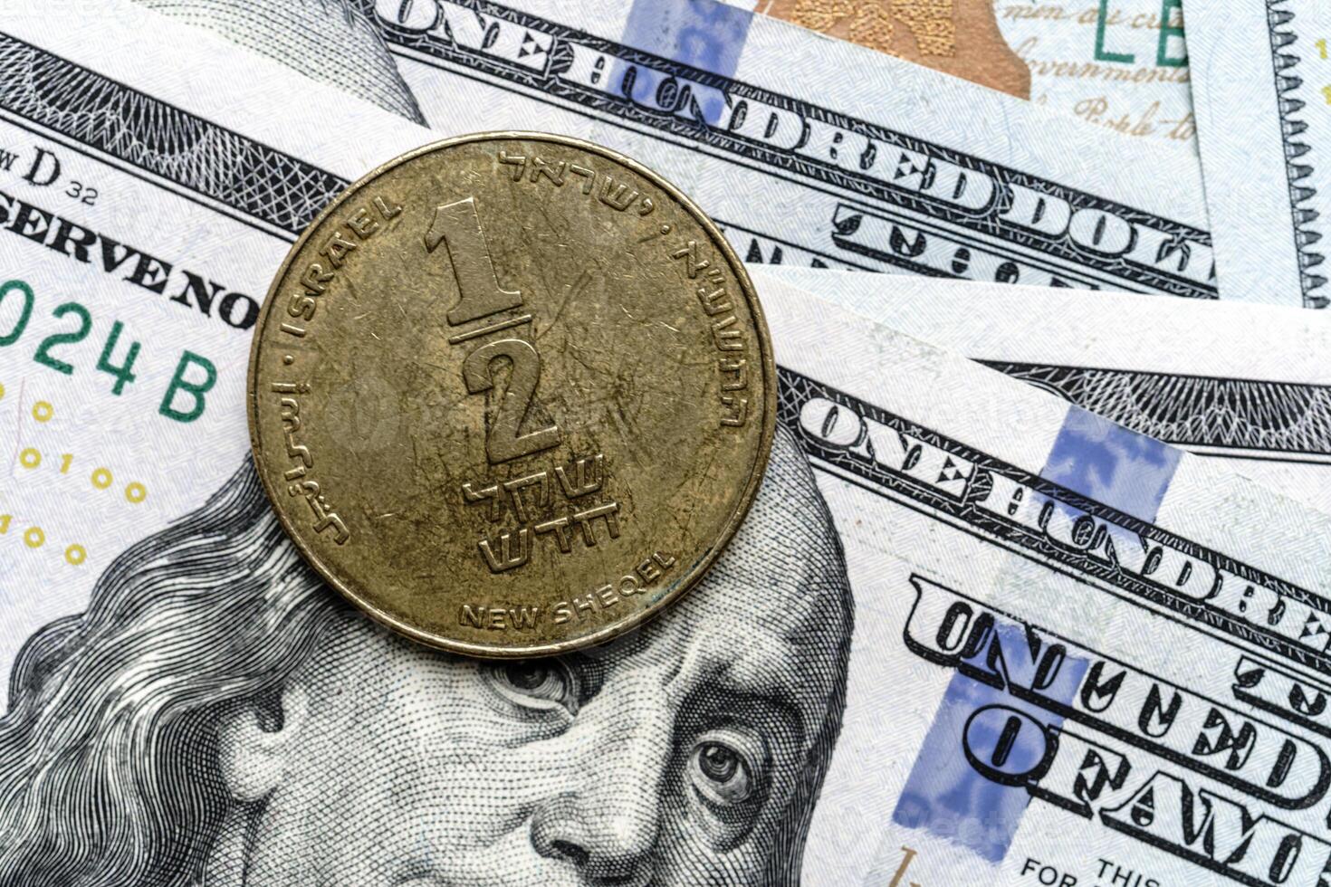 Us dollar and russian ruble photo