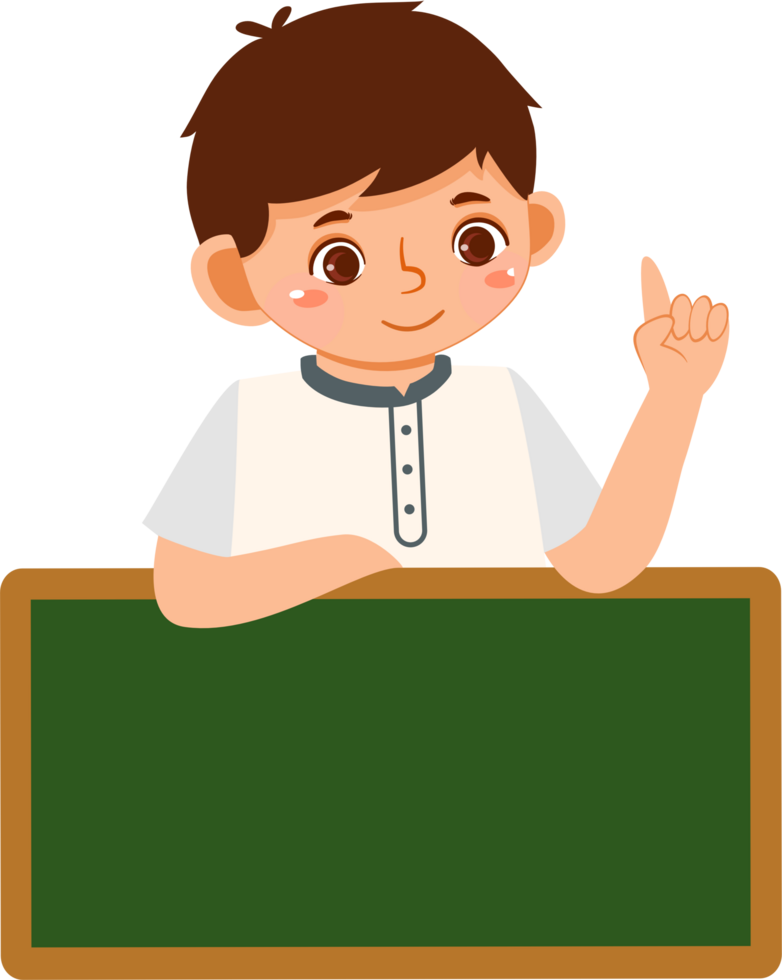 Cute Boy Holding Blank Sign png