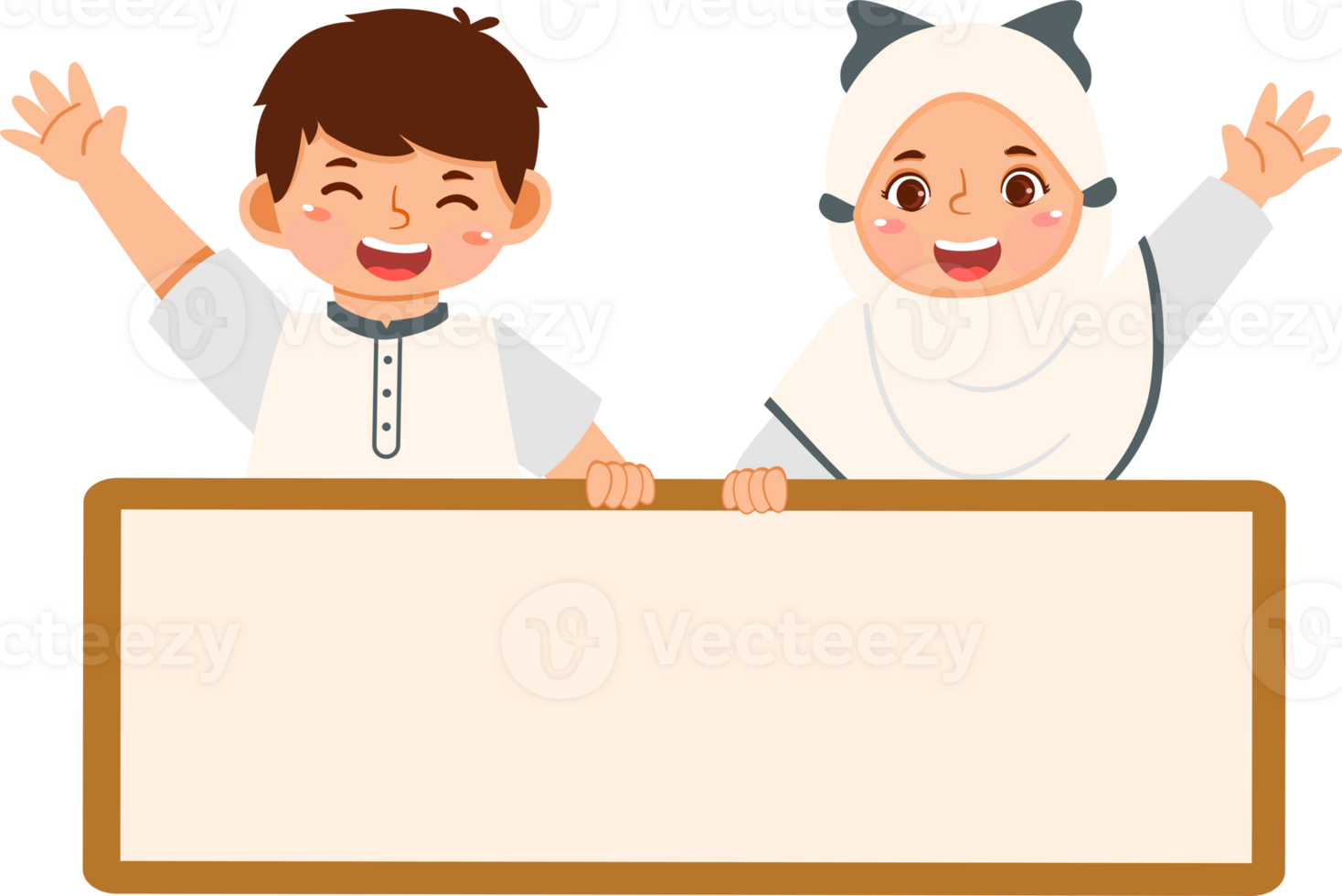 Children Holding Blank Sign png