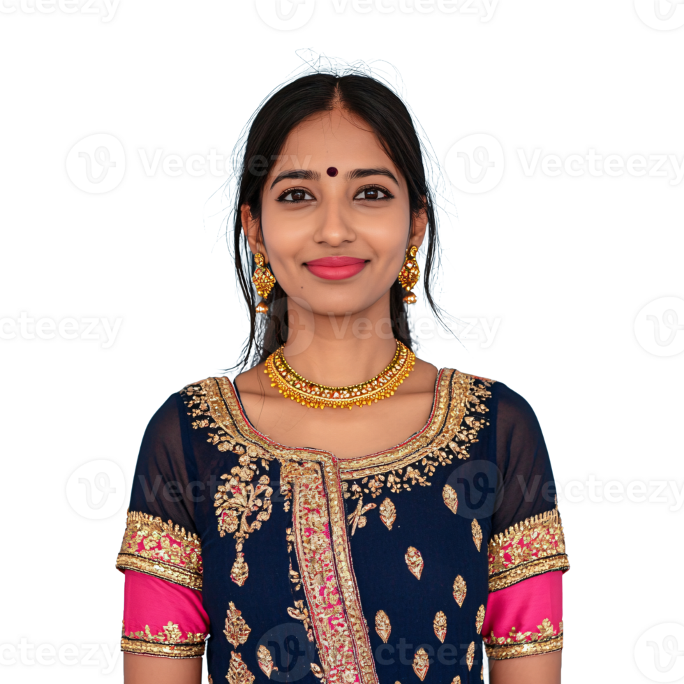 A woman in indian attire png
