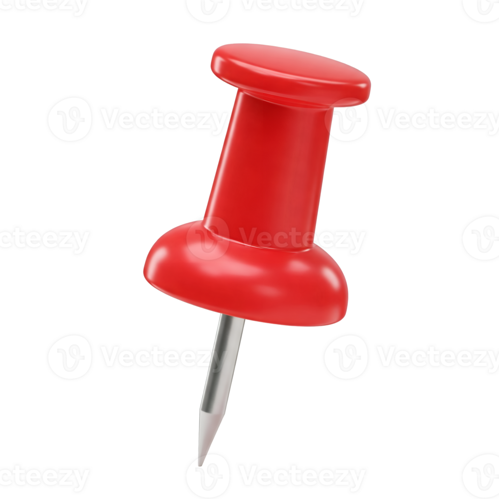 a red push pin on a transparent background png