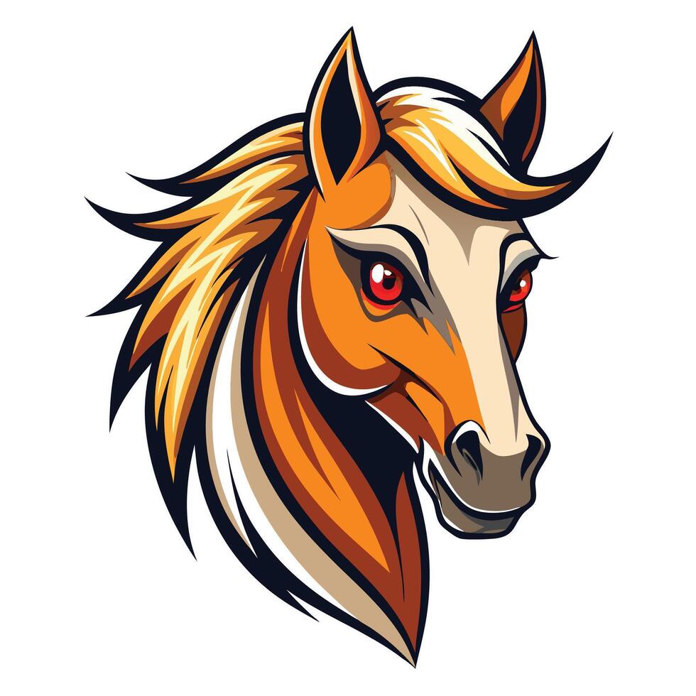 head of a horse on a white background vector