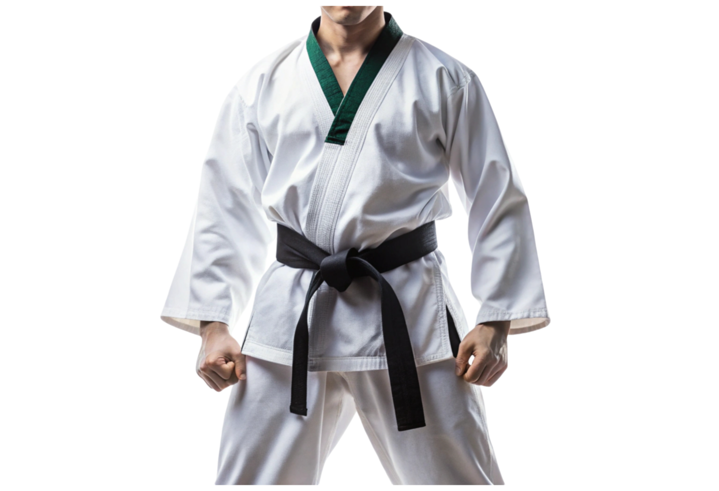 A man in a white karate outfit png