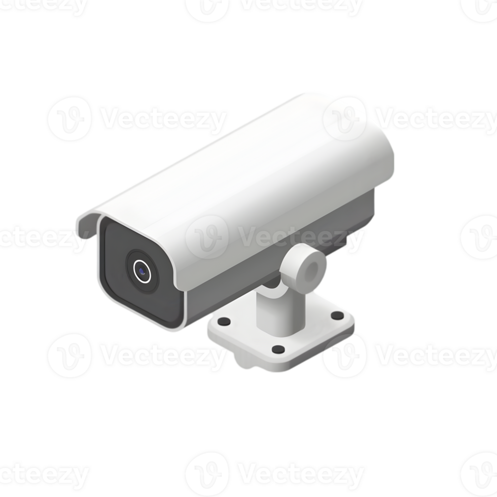 Set of Modern CCTV Camera Graphics in 3D Style png