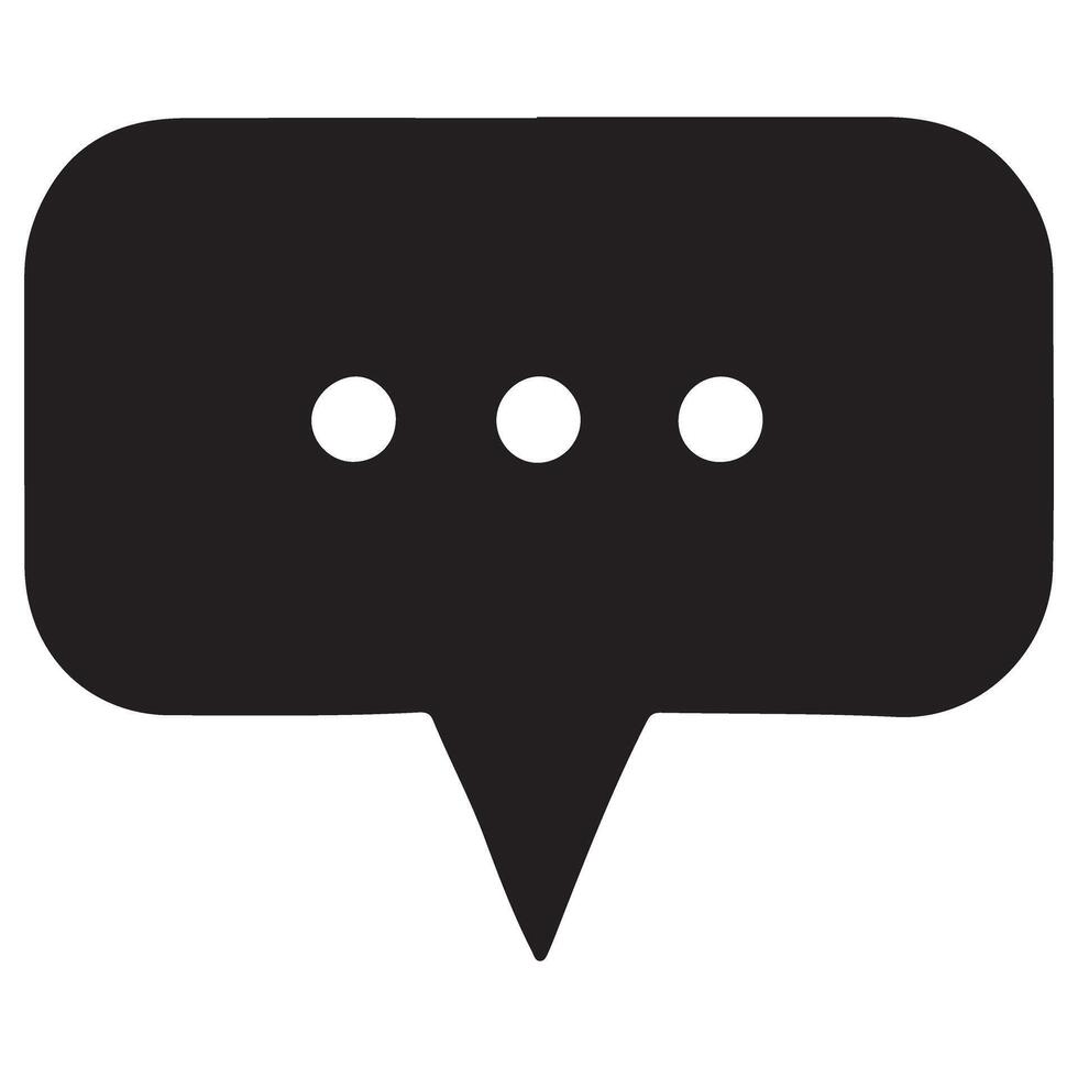 Engaging Communication A Black Silhouette Speech Bubble Icon vector