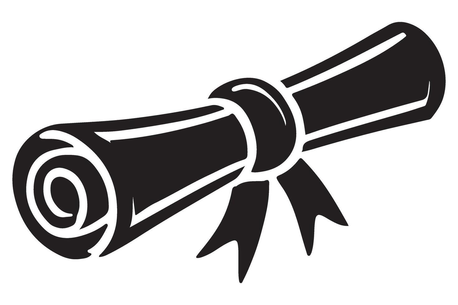 Elegant Diploma Scroll Illustration for Graduation and Achievement vector