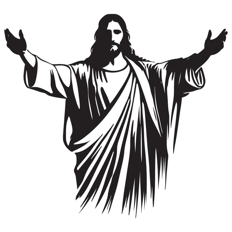 Jesus Christ Illustration Faith Spiritual Savior Graphic Design Template vector