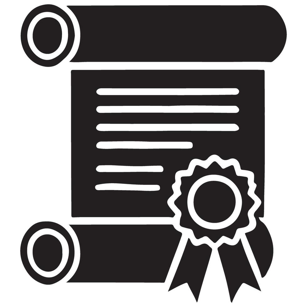 Official Certificate Document A Illustration of Achievement vector