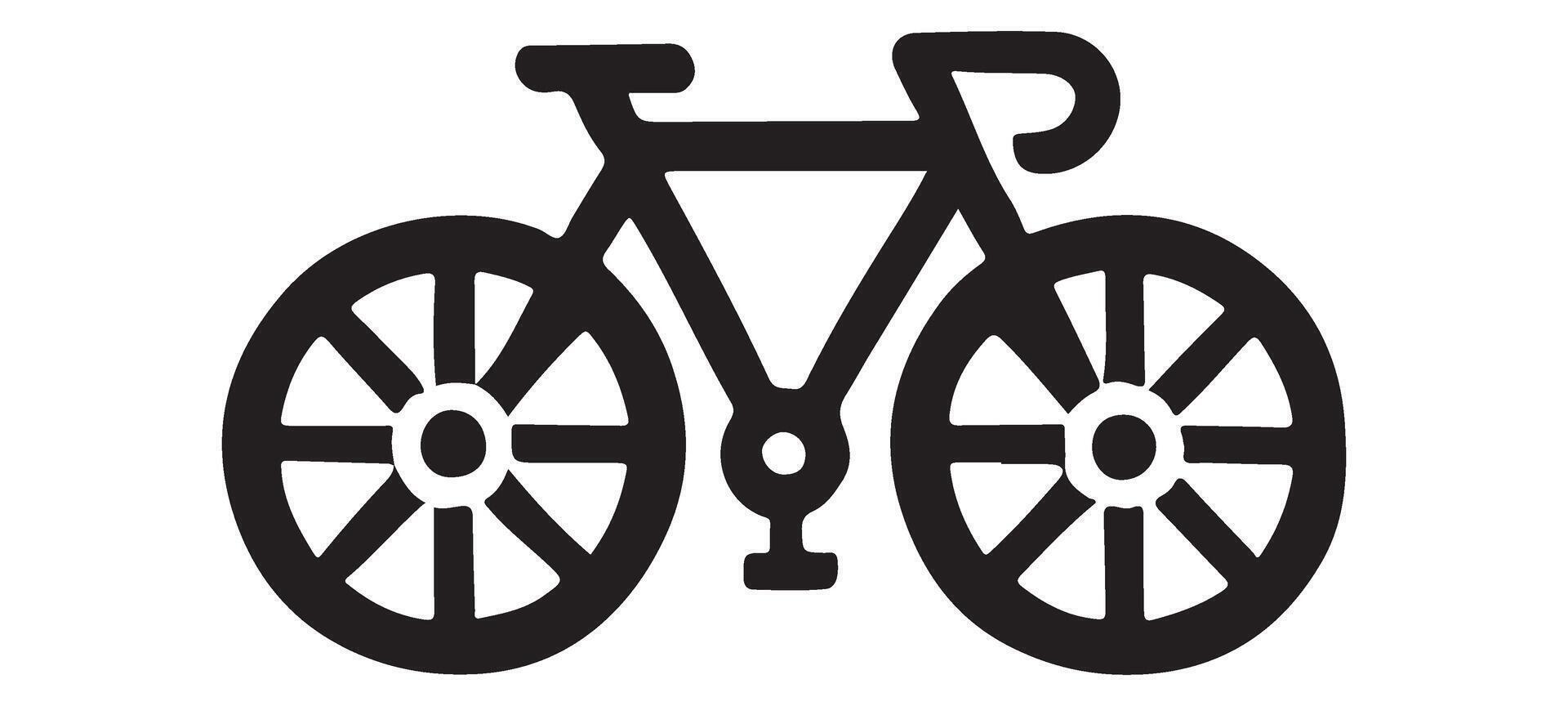 Bike Silhouette With Wheels and Frame for Cycling Enthusiasts vector