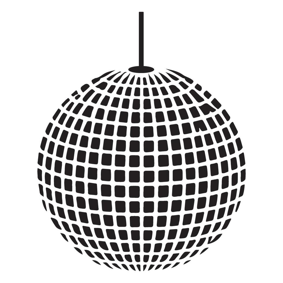 Detailed Disco Ball Graphic for Retro Party Designs vector