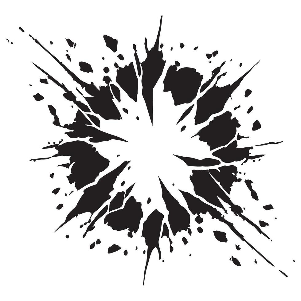 Black Hole Crack Damage Wall Graphic Design vector