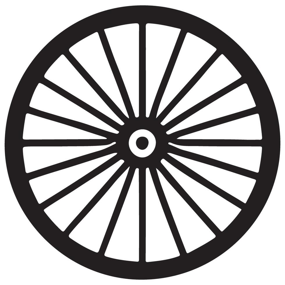 Classic Bicycle Wheel Illustration Symbol of Transportation and Movement vector