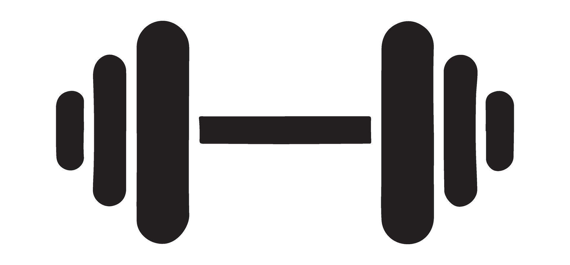 Dumbbell Weightlifting Silhouette Illustration for Fitness and Exercise vector