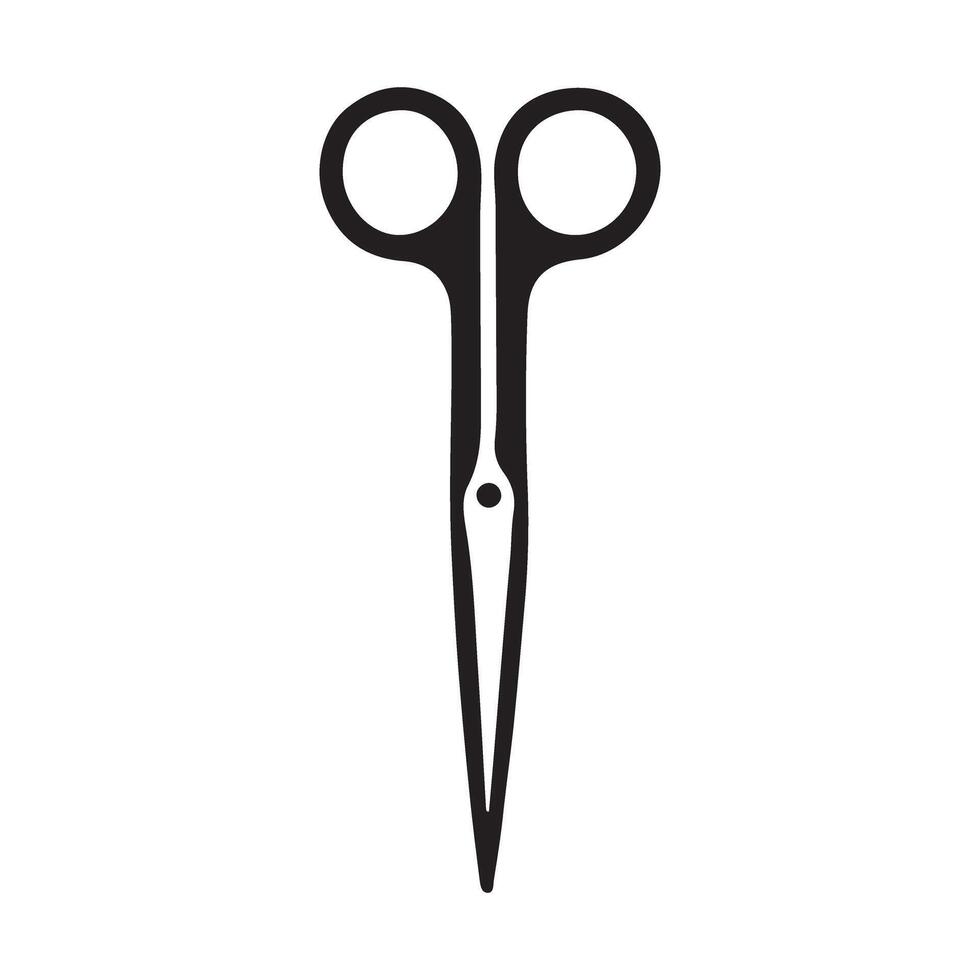 Silhouette Precision Surgical Scissors for Delicate Medical Procedures Sterile Tool vector