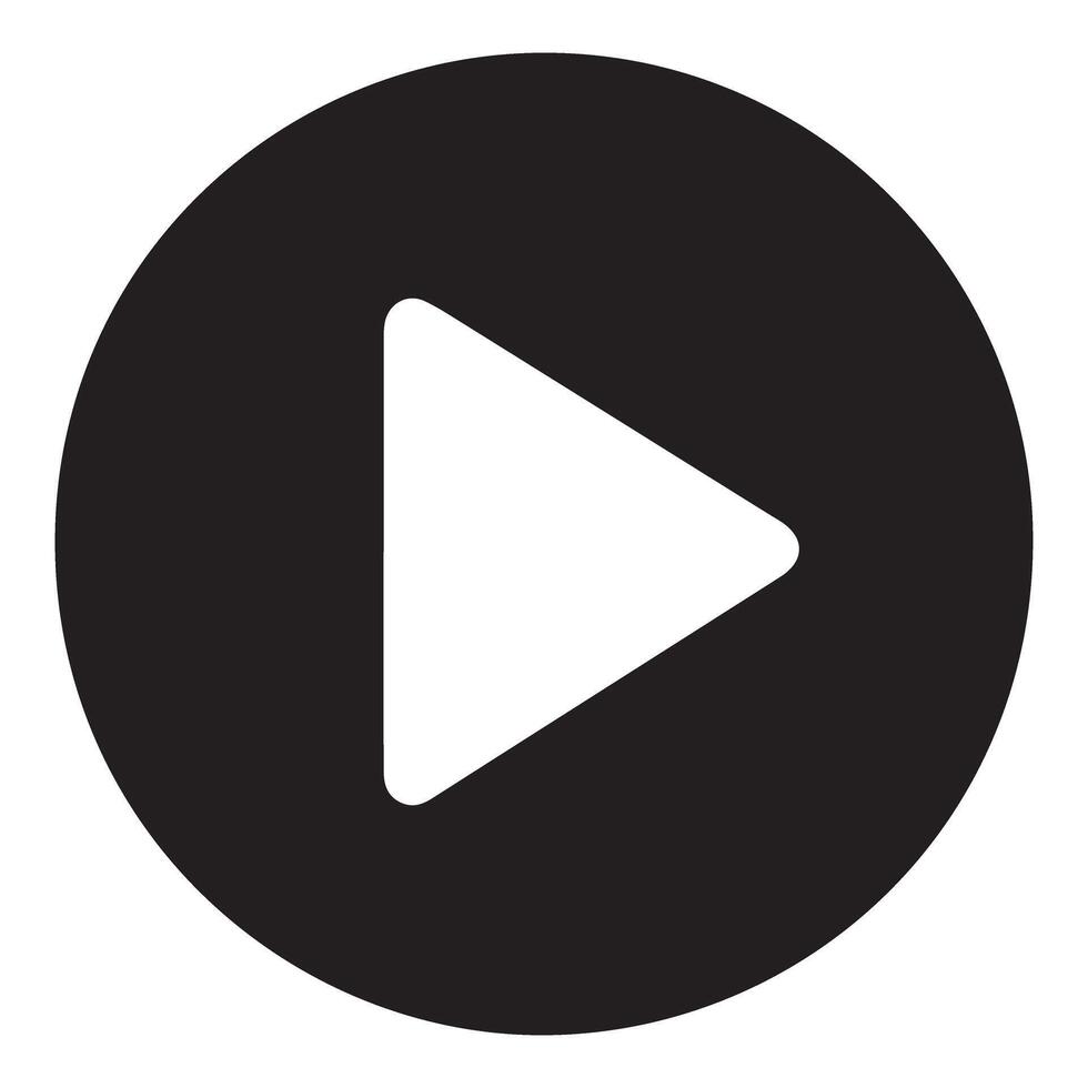 Play Button Icon for Media and Entertainment Applications vector