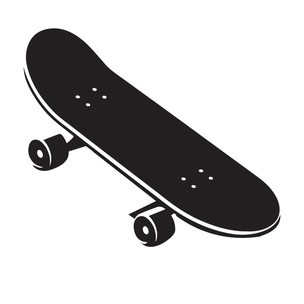 Skateboard Silhouette Art for Thrilling Skateboarding Adventures vector