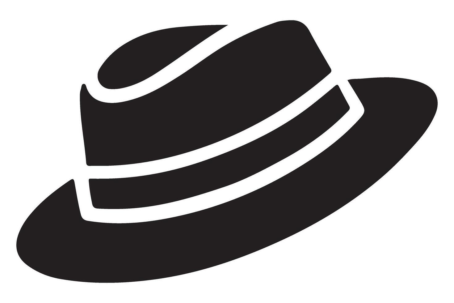 Silhouette Fedora Hat Illustration for Style and Fashion Design Projects vector