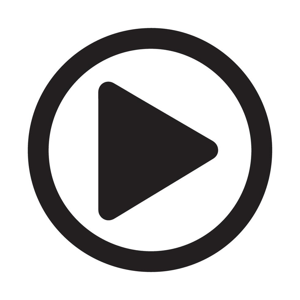 Play Button Symbol Media Player and Content Design vector