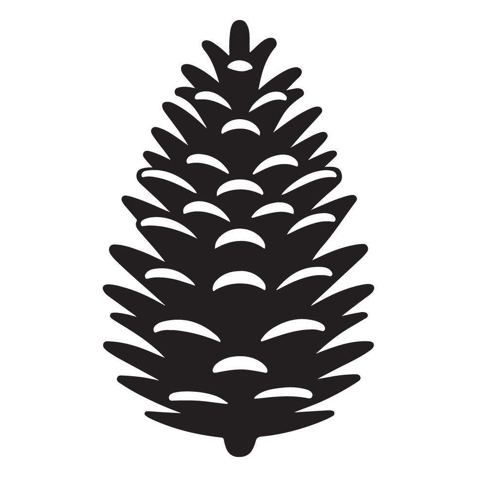 Detailed Pine Cone Illustration for Nature Themed Projects Stock Image vector