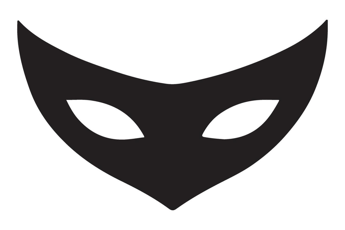 Superhero Mask Silhouette Illustration Design vector