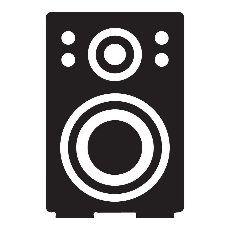 Loudspeaker graphic silhouette resource illustration audio music design vector