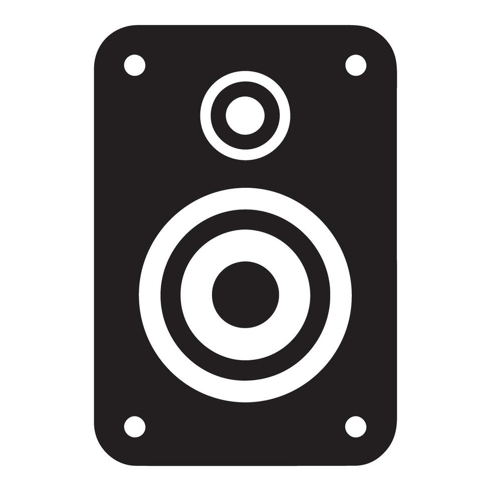 Audio speaker graphic silhouette resource design black and white vector