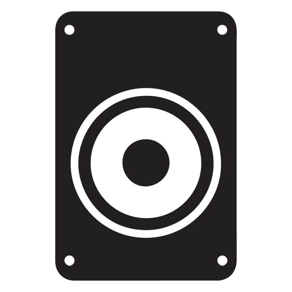 Black audio speaker silhouette illustration graphic resource design vector