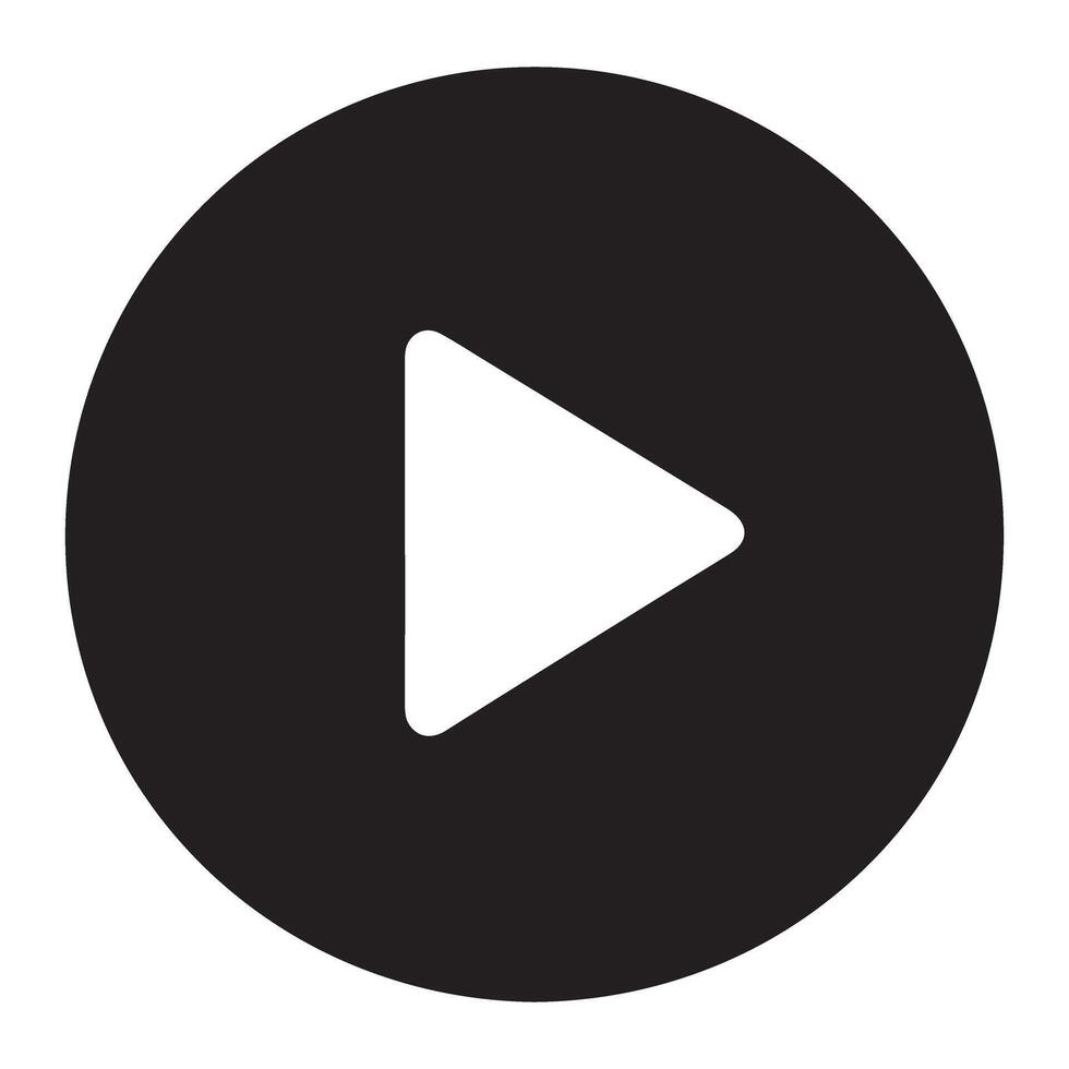 Play Button Icon Image Illustration for Multimedia Interface Design vector
